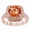 Inel logodna placat cu aur roz 18k, zirconiu si cristale stralucitoare#2