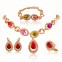 Set bijuterii fashion placate cu aur roz 18k si cristale austriece#1