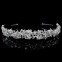 Tiara diadema coronita mireasa placata cu argint si cristale stralucitoare#1