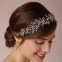 Tiara mireasa design floral placata cu cristale perle si argint 925#1
