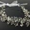 Tiara mireasa design floral placata cu cristale perle si argint 925#2
