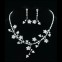 SET bijuterii mireasa colier si cercei placate cu cristale si Argint 925#1