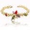 Set bijuterii fashion veritabile placate cu aur galben 18k si cristale austriece#2