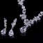 SET bijuterii mireasa colier si cercei placate cu cristale originale de Zirconiu#3