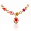Set bijuterii fashion placate cu aur roz 18k si cristale austriece#5