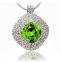 Set bijuterii cu cristale austriece Stellux culoare Smarald placate cu platina#2