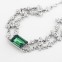 Colier fashion placat cu Platina si cristale austriece culoare Smarald#3