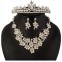 SET bijuterii mireasa colier cercei tiara diadema cu perle si cristale#1