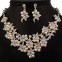 Colier cercei si tiara mireasa placate cu Argint 925 perle si cristale#2