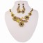 Colier si cercei set bijuterii fashion placate cu aur galben 18k si cristale#3