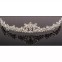SET bijuterii mireasa colier cercei si tiara placate cu Argint 925 si cristale#4