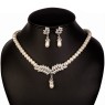 SET bijuterii fashion colier si cercei placate cu Argint 925 perle si cristale 