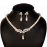 SET bijuterii fashion colier si cercei placate cu Argint 925 perle si cristale 