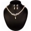 SET bijuterii fashion colier si cercei placate cu Argint 925 perle si cristale#3
