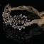 Tiara mireasa design floral unicat placata cu cristale si aur 14k#3
