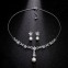 SET bijuterii mireasa placat cu perle cristale Zirconiu si Platina#1