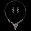 SET bijuterii mireasa colier cercei placate cu cristale autentice de Zirconiu#2