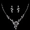SET bijuterii mireasa colier cercei placate cu cristale autentice de Zirconiu#3