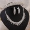 SET bijuterii mireasa colier cercei tiara placate cu cristale si Argint 925#1